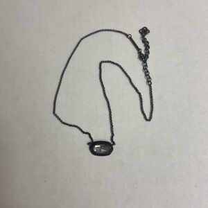 Kendra Scott Eloise Gunmetal and Mirror Rock Necklace